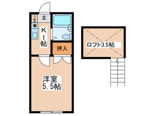 サニーサイド三田南Bの物件間取画像